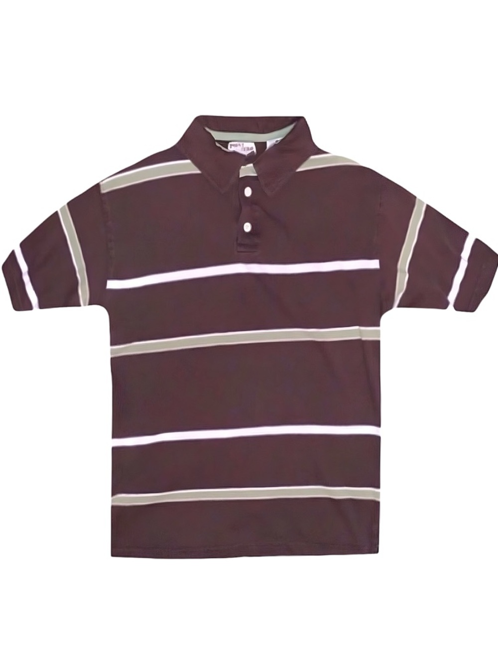 POINT ZERO Men's Striped Short Sleeve Polo Size Large
